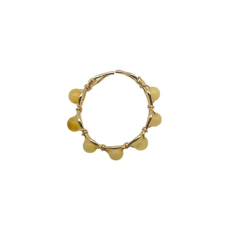 Pre-owned Essential V Bracelet In Gold